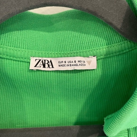Zara Green Cropped Shirt - Picture 4 of 8
